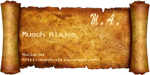Musch Alajos névjegykártya